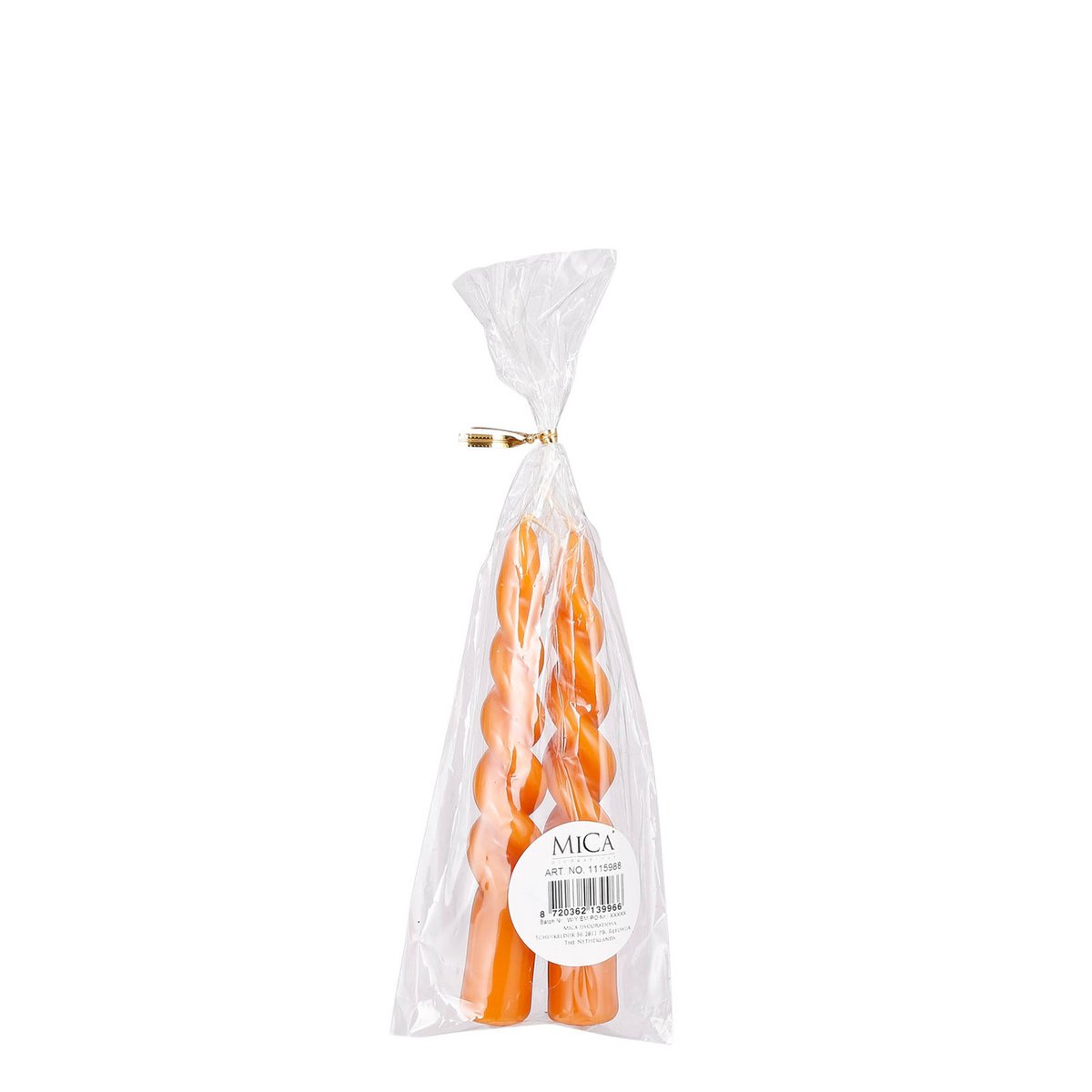 Tafelkerze Twist Orange