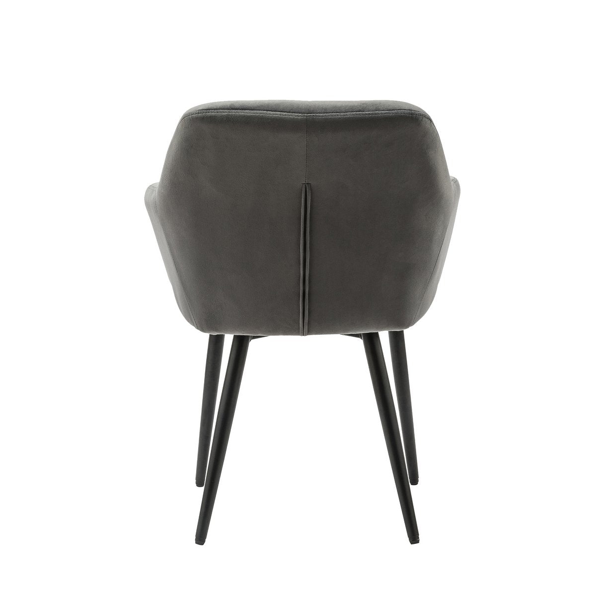 Gray velvet armchair