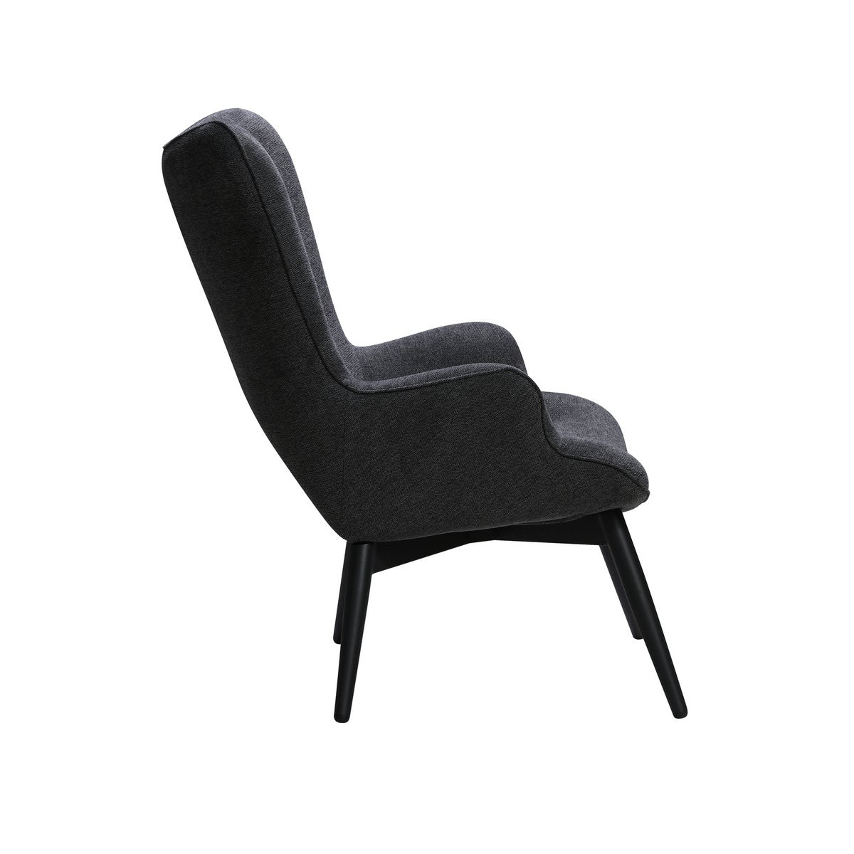 Armchair dark gray textured fabric