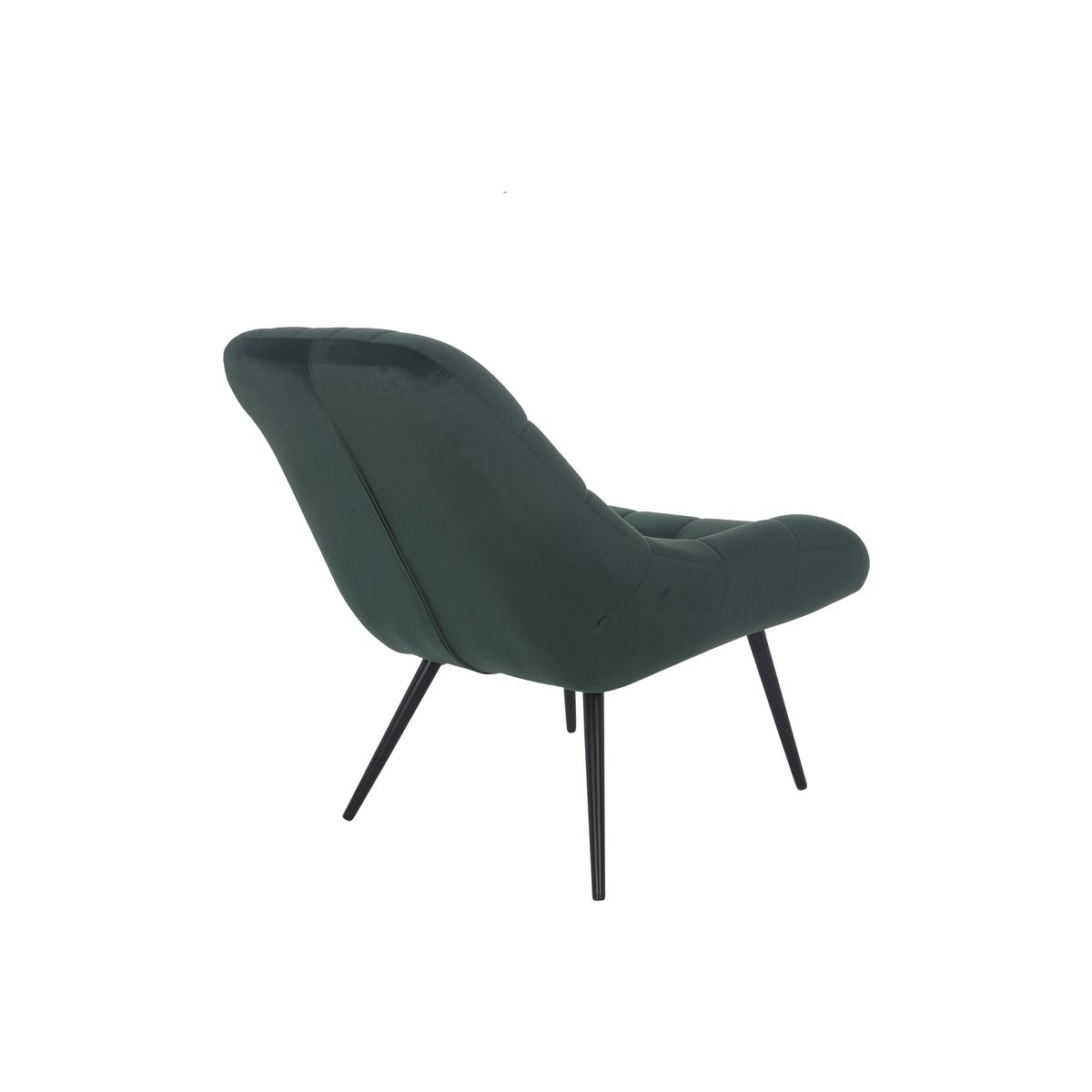 Armchair XXL velvet green metal black