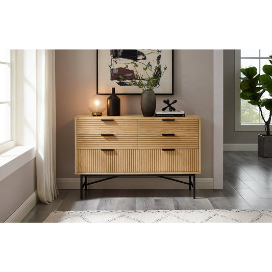 Kommode breit 120 cm Eiche Echtholzfurnier