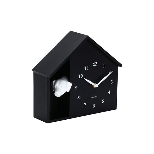 Wanduhr Spähender Hund