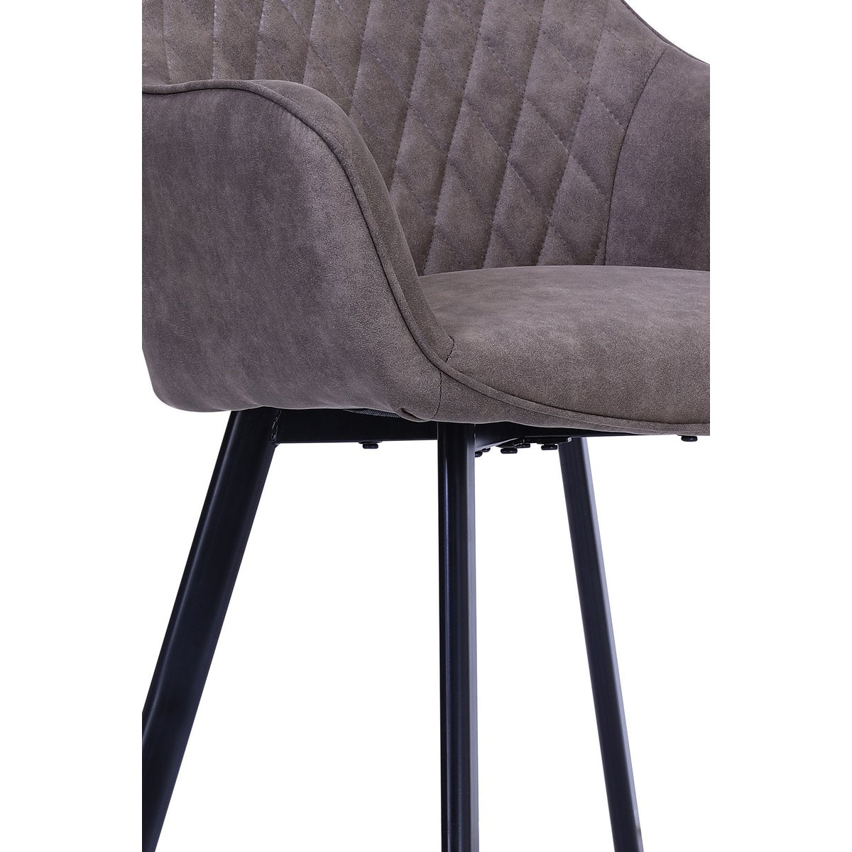 Set of 2 armchairs in taupe microfibre