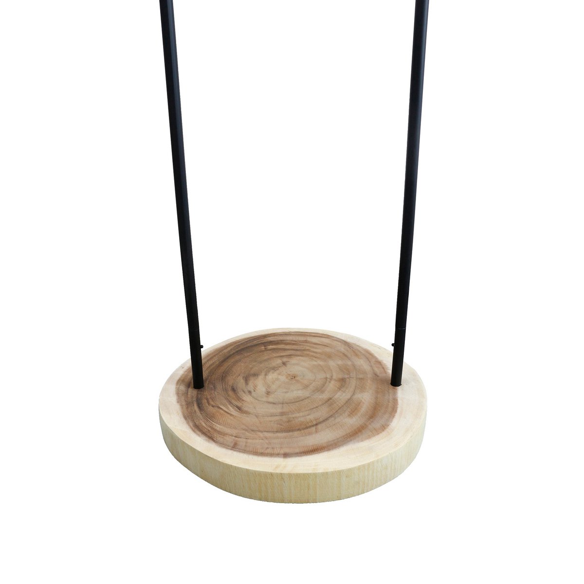 Floor lamp acacia wood natural/white 153 cm