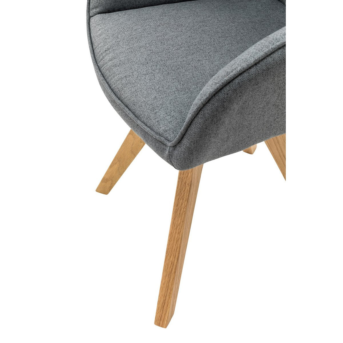 Armchair set of 2 gray textile