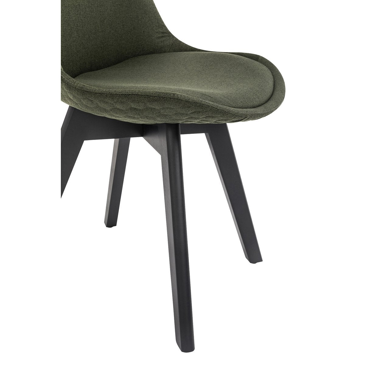 Chair set of 2 green textile