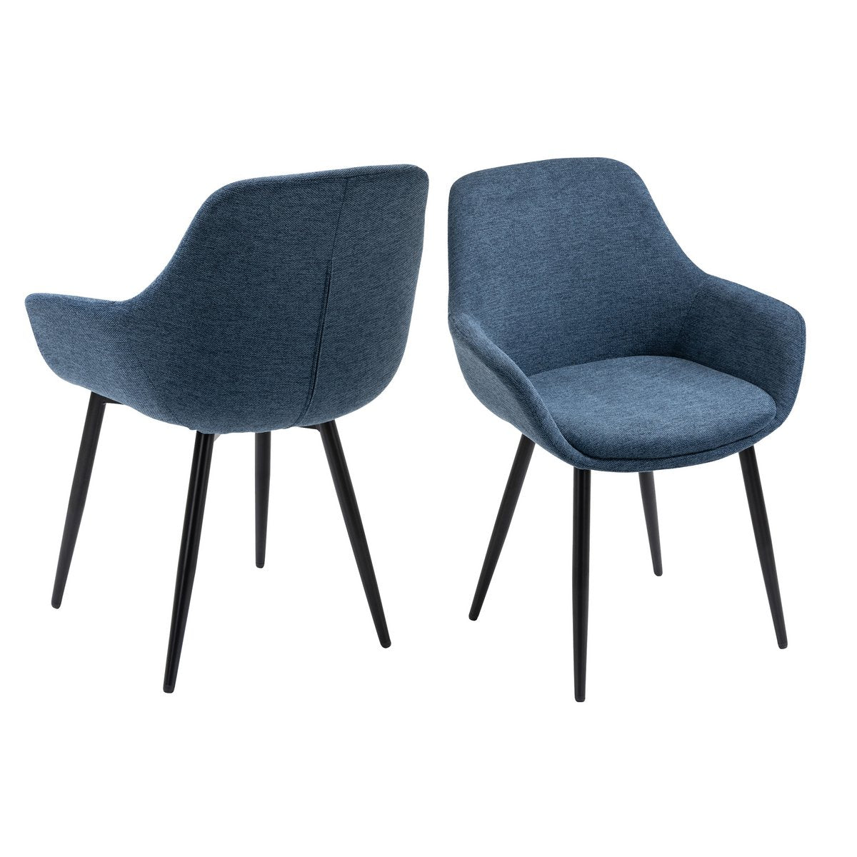 Set of 2 armchairs dark blue