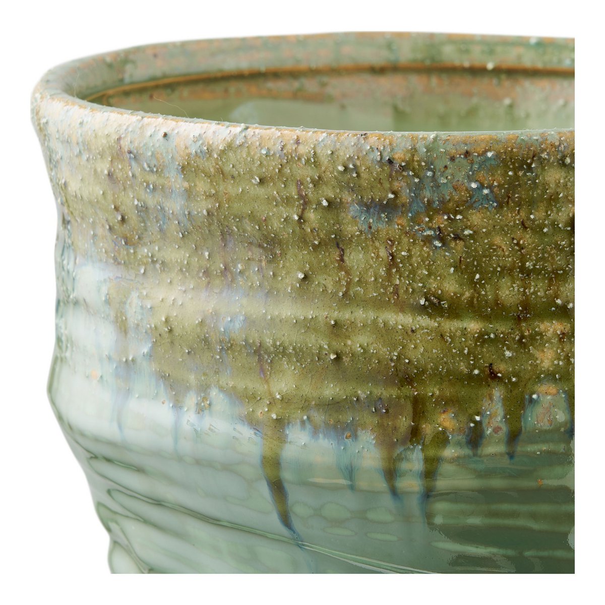 Vase, Keramik, grün, ø22x34,5 cm