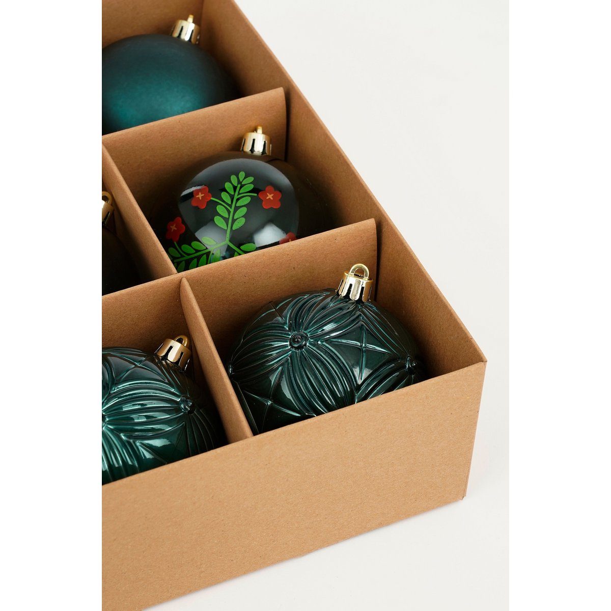 Weihnachtskugel-Set Grün