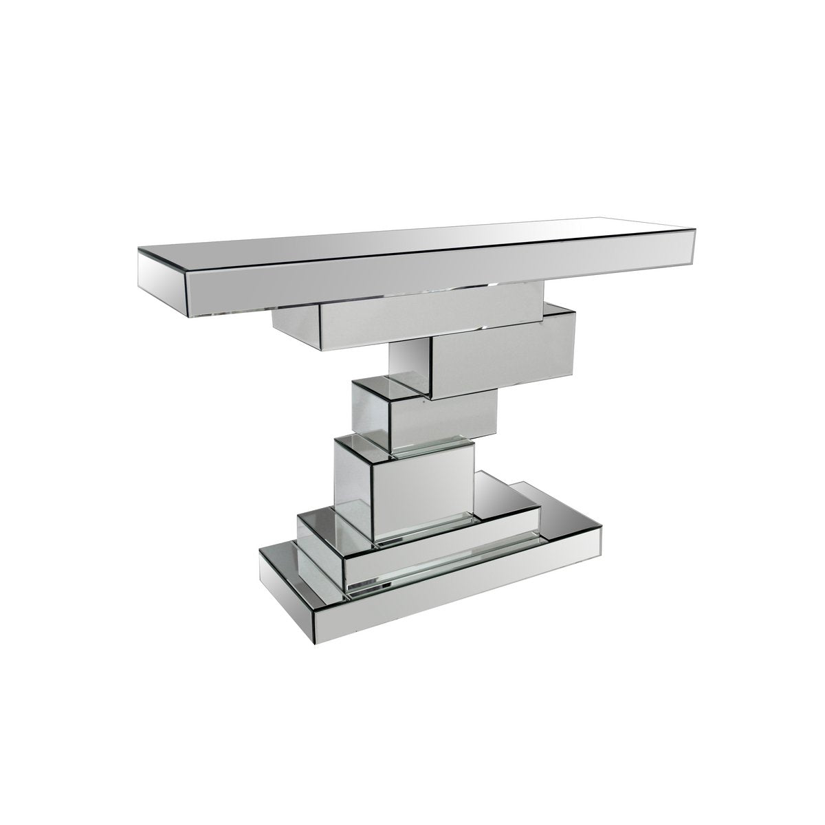 Table made of MDF with mirrored glass