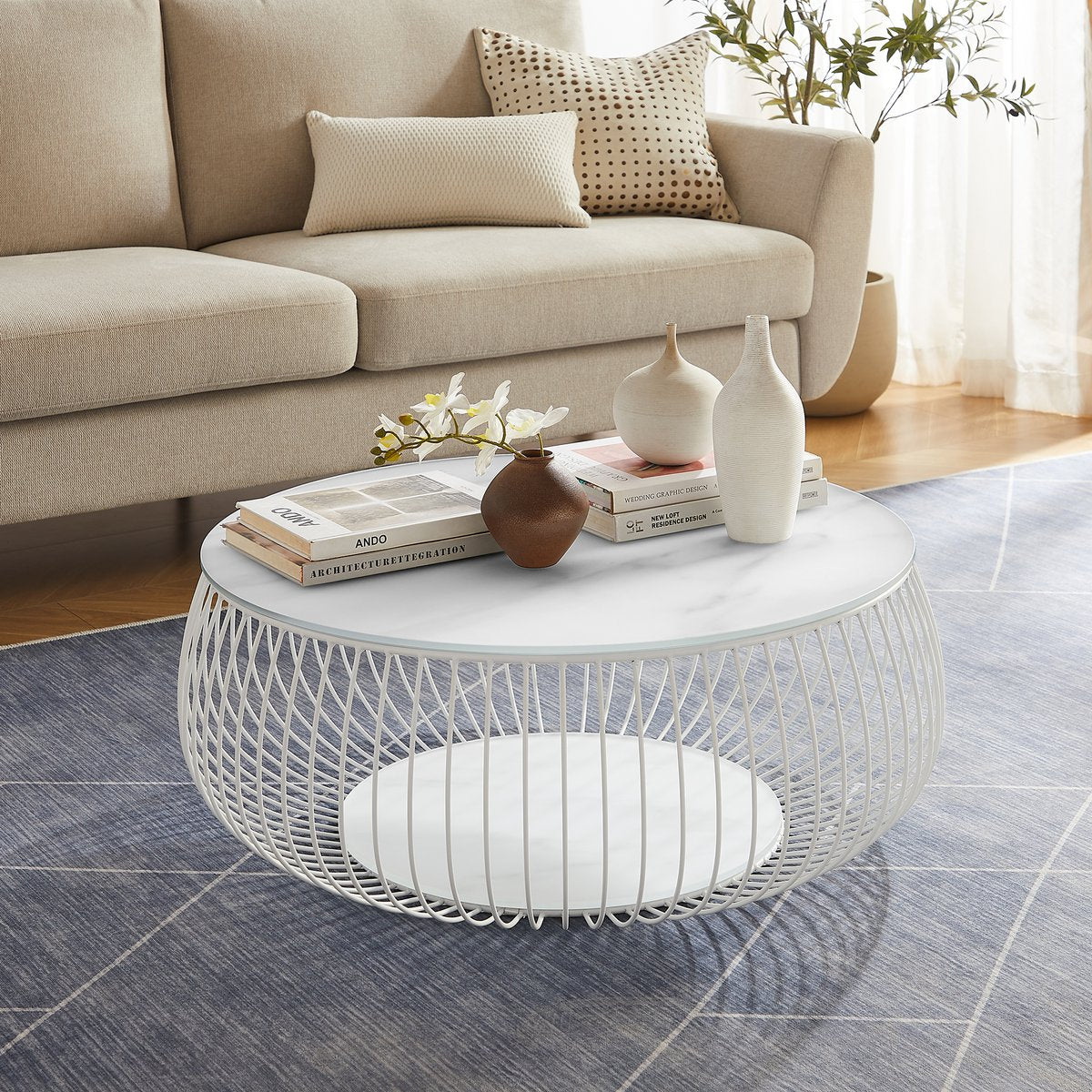 Coffee table Ø 86 cm white