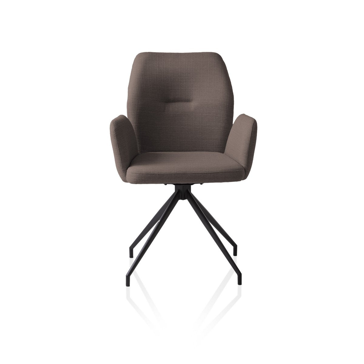 Armchair with 180° swivel function brown