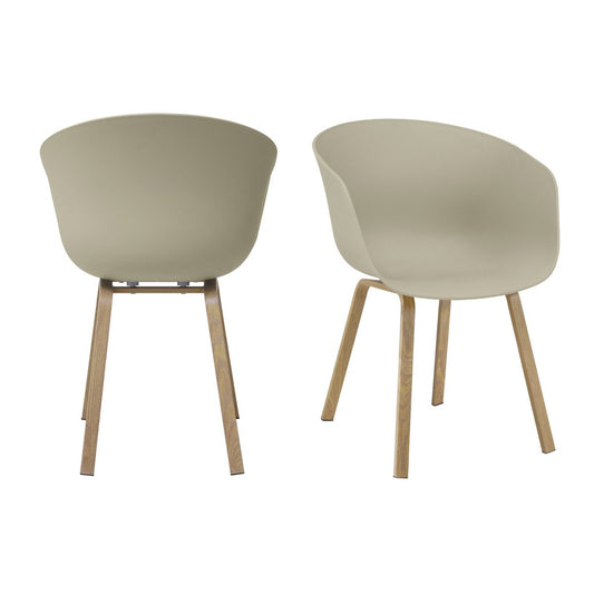 Dining chair set of 2 grey
