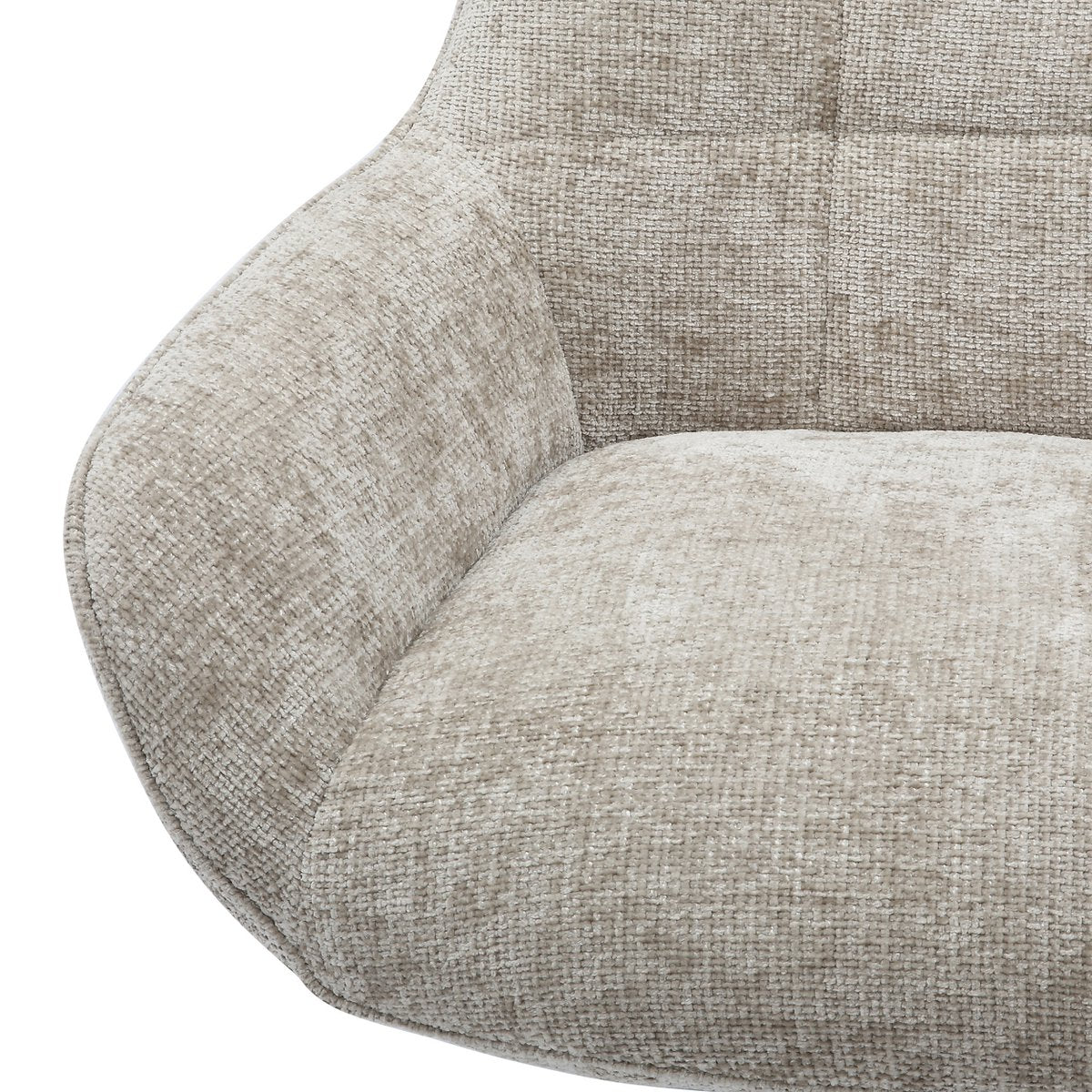 Armchair chenille fabric light gray