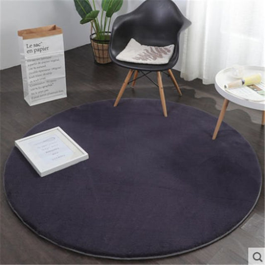 Flauschiger Teppich rund Anthrazit 160x160CM