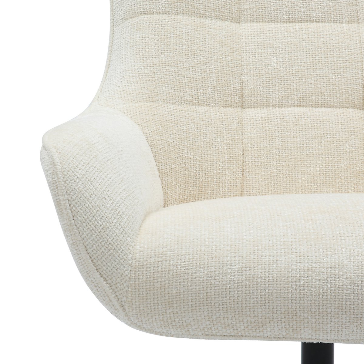 Armchair chenille fabric beige