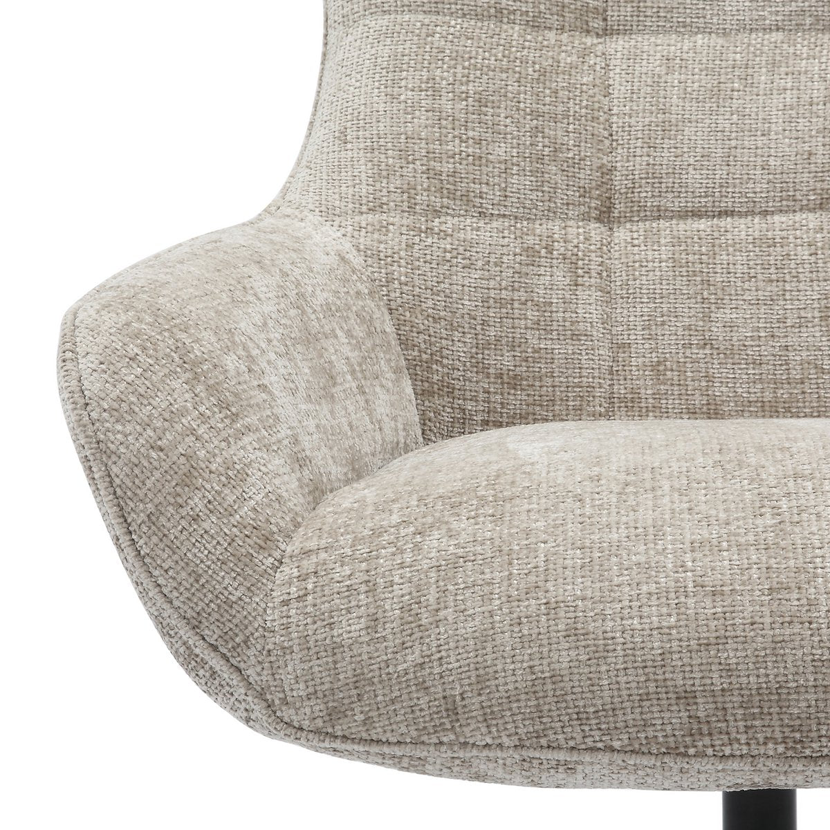 Armchair chenille fabric light gray