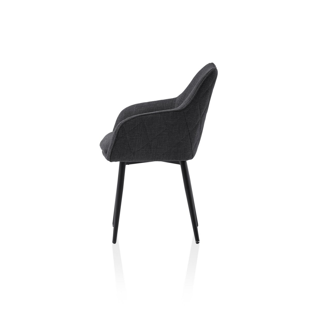 Dining room chair structured fabric anthracite