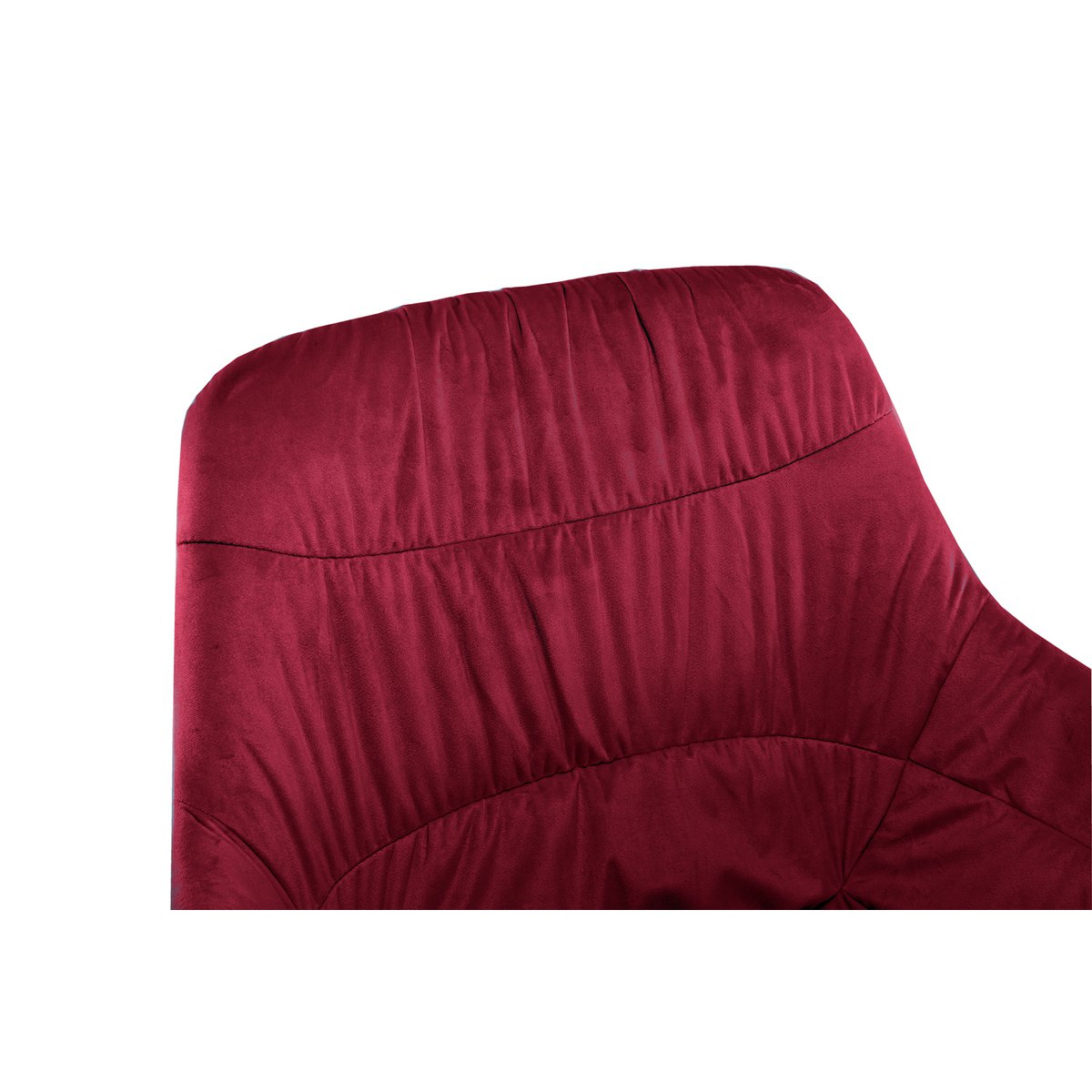 Armchair with honeycomb quilting in red velvet