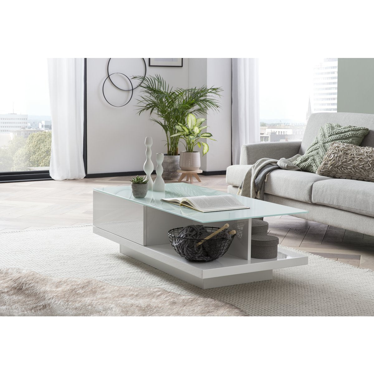 Coffee table 120x60x36 cm white