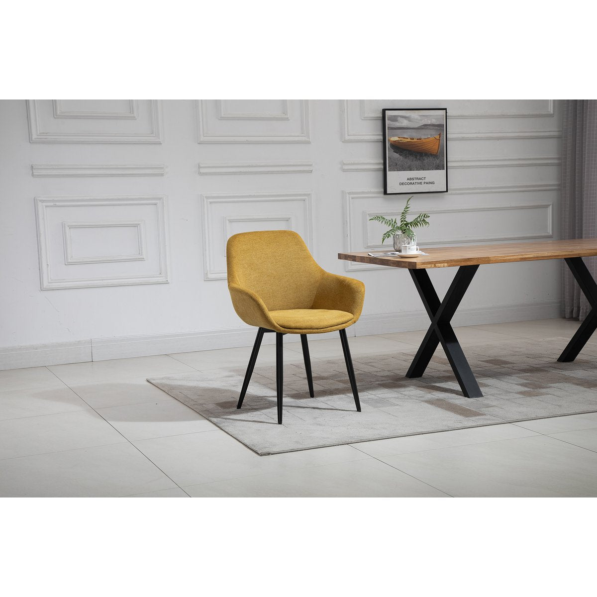 Set of 2 armchairs yellow