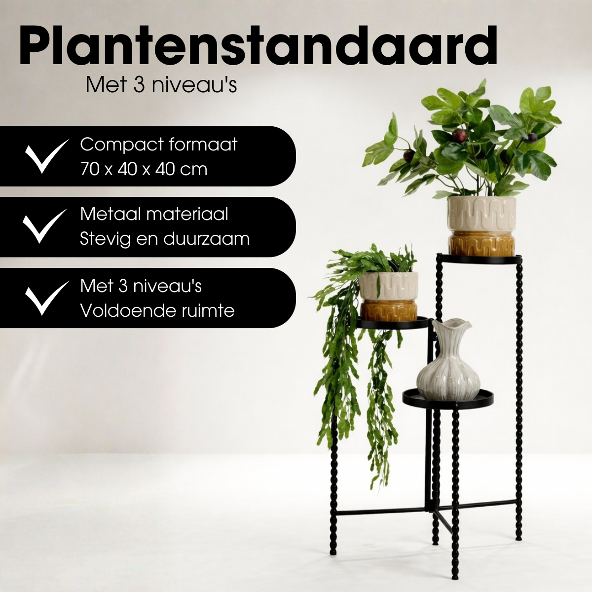Pflanzenständer Salvo Black