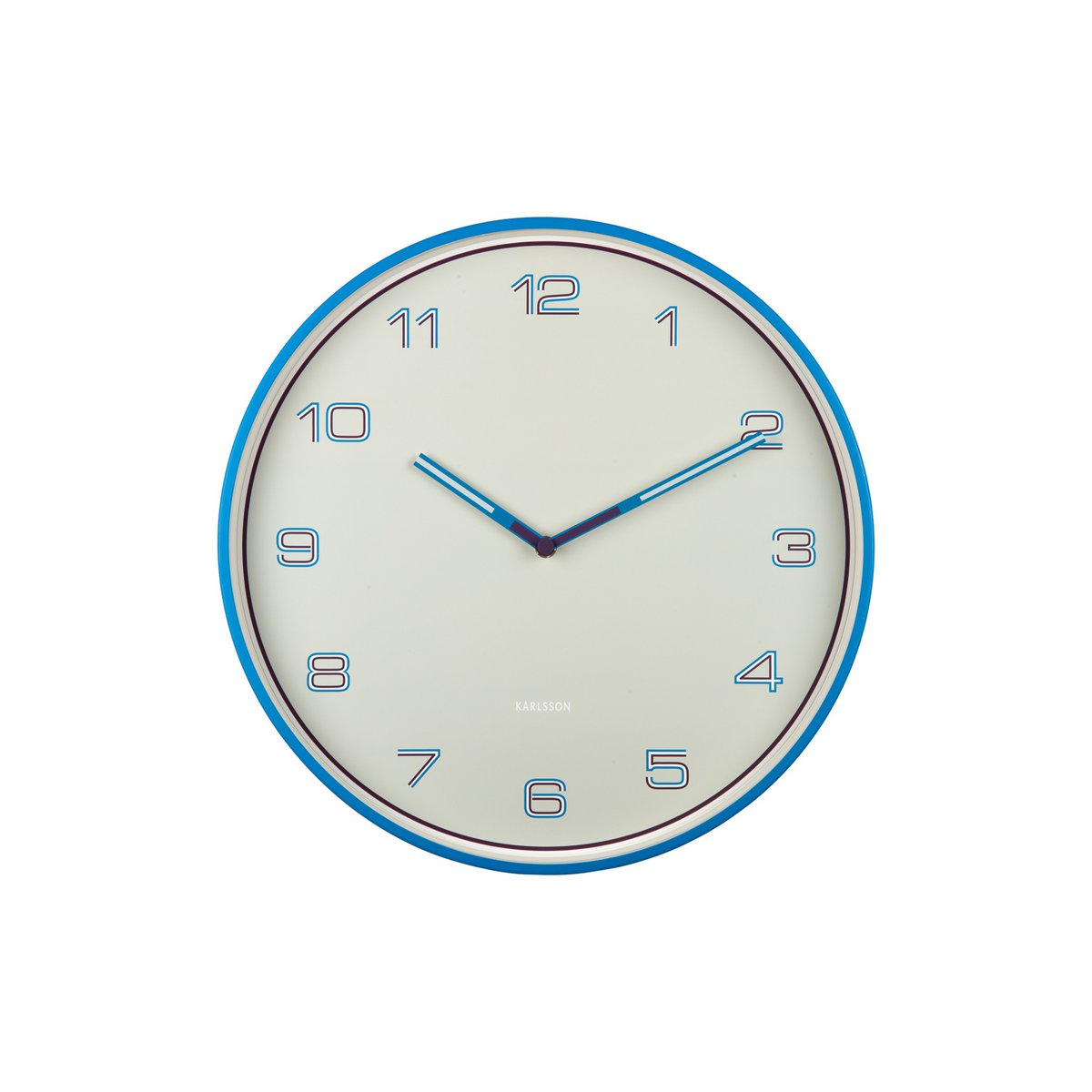 Wanduhr mit linierten Zahlen