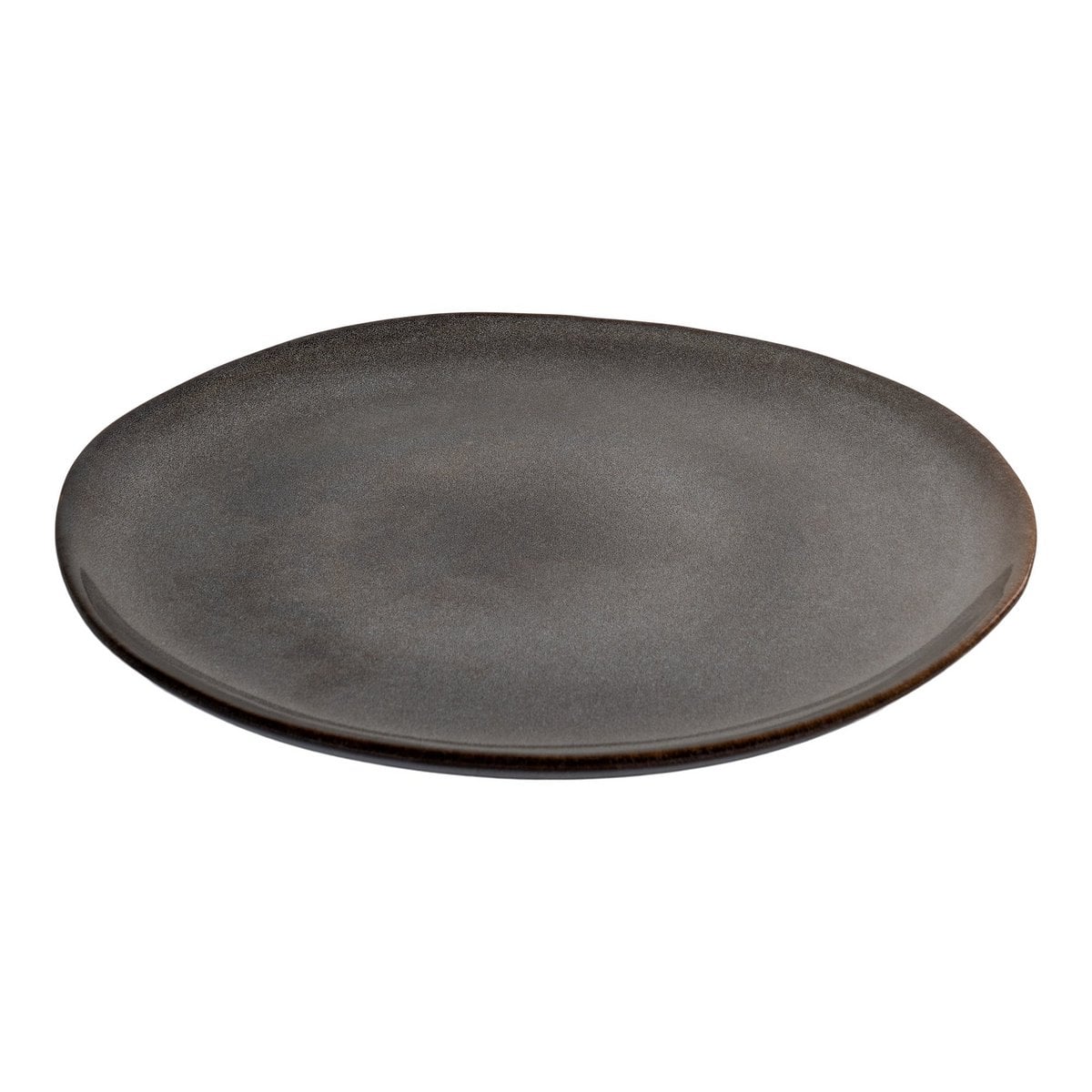 Selma Speiseteller – Speiseteller, Keramik, grau/braun, ø27 cm, 4er-Set