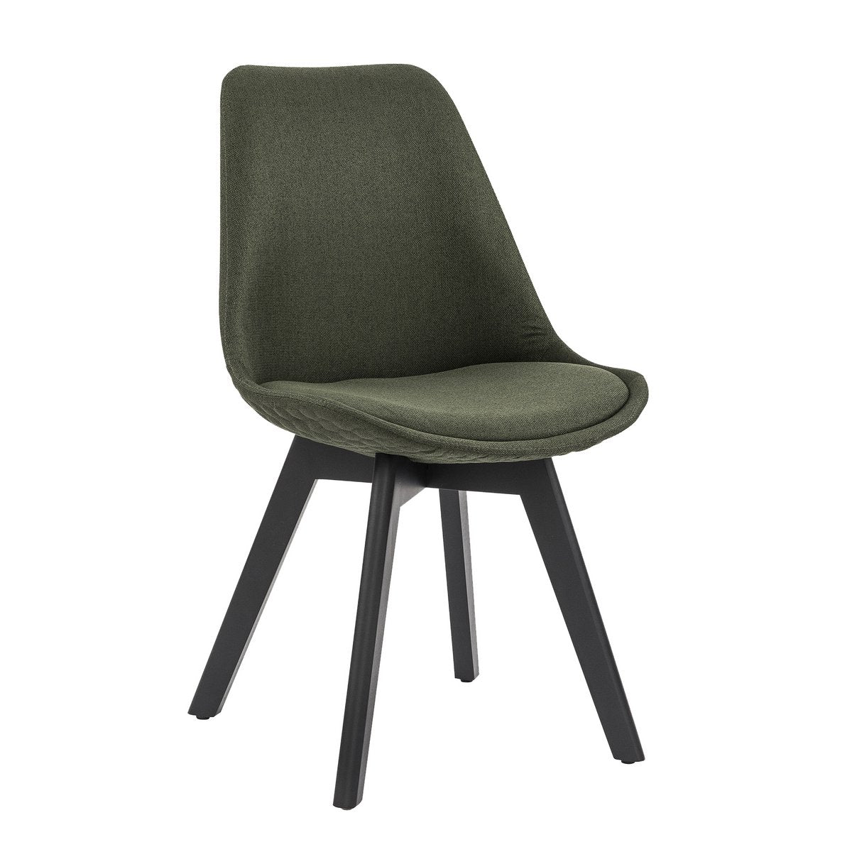 Chair set of 2 green textile