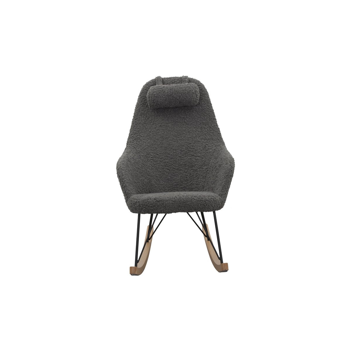 Rocking chair teddy fur grey