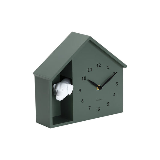 Wanduhr Spähender Hund