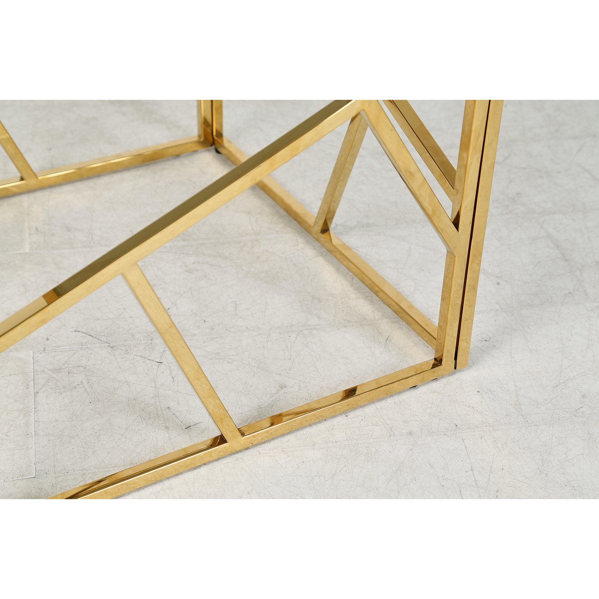 Beistelltisch Gold/Grau 55x55 cm