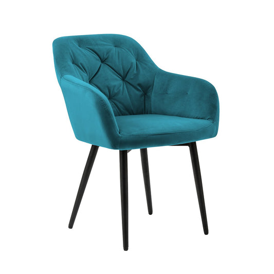 Armchair turquoise velvet