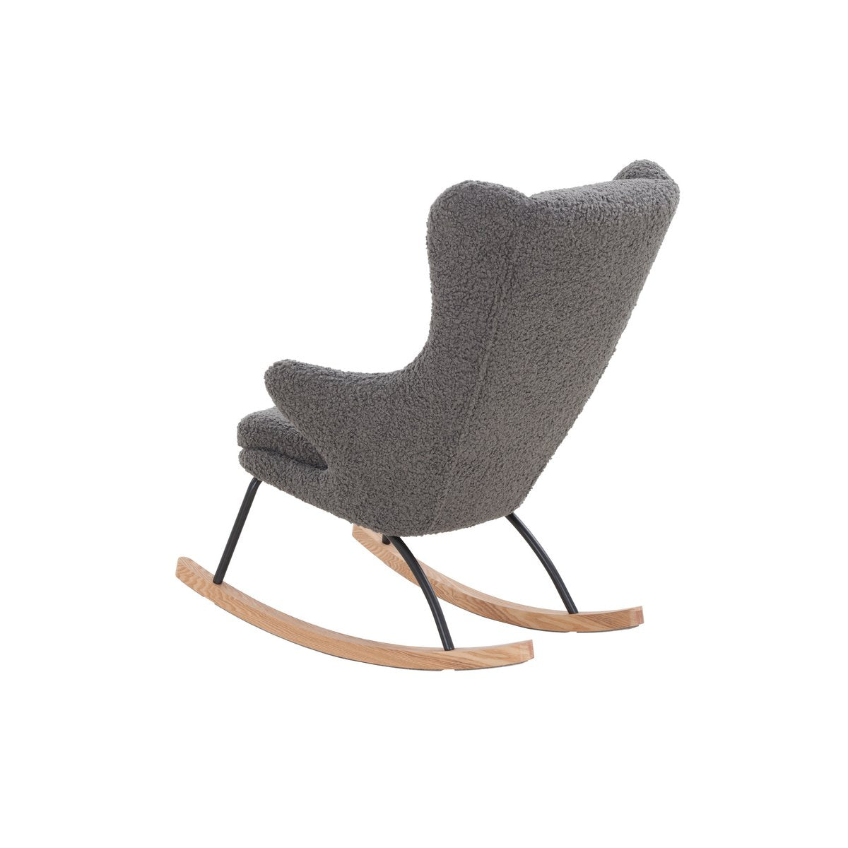 Rocking chair teddy fur grey