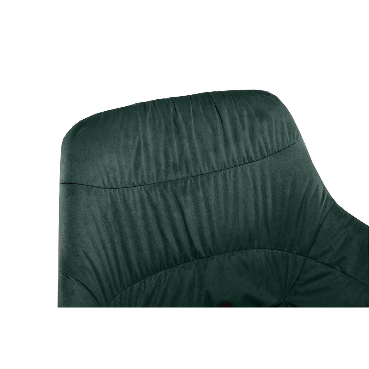 Armchair with honeycomb quilting in fir green velvet
