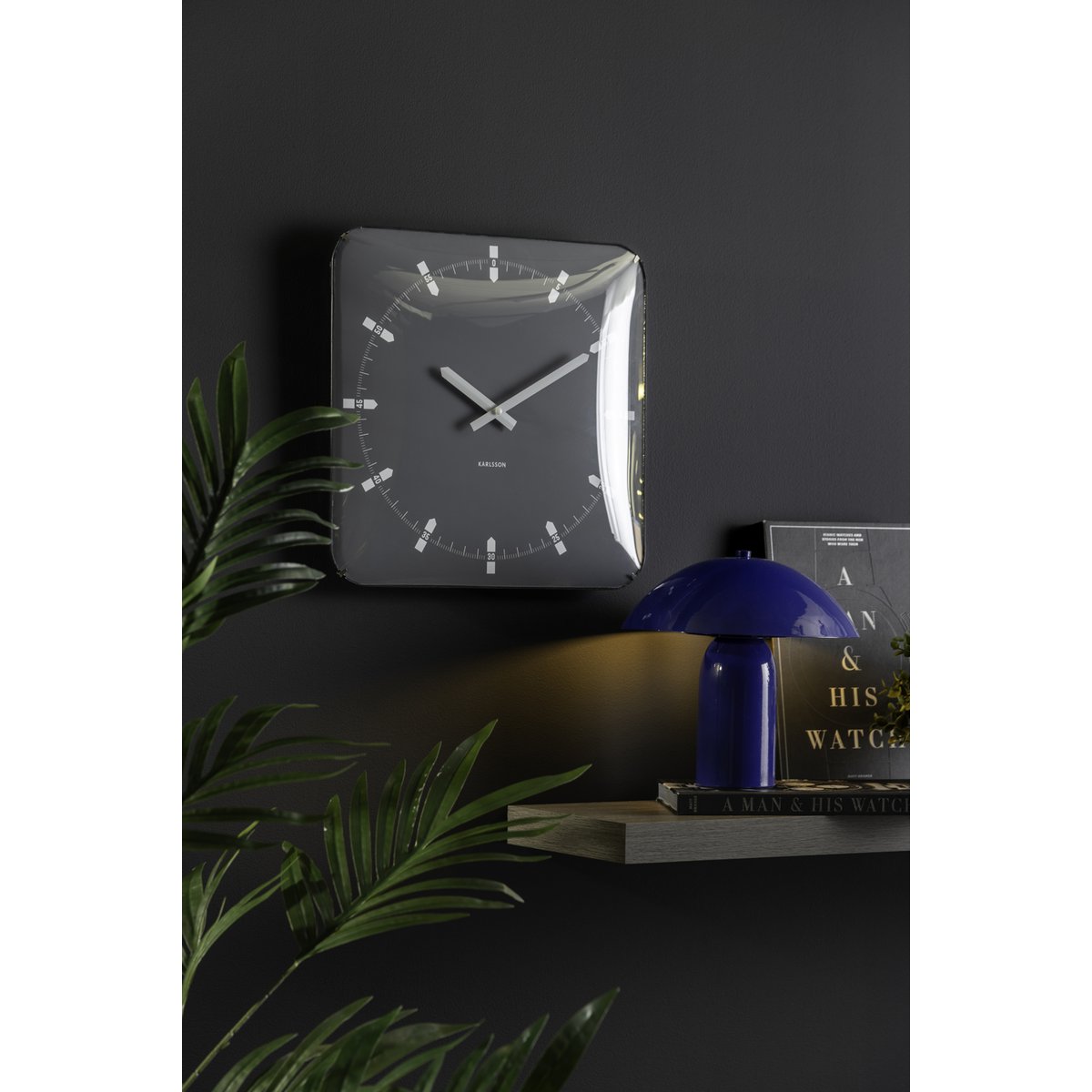 Wanduhr Sucinto Dome Square