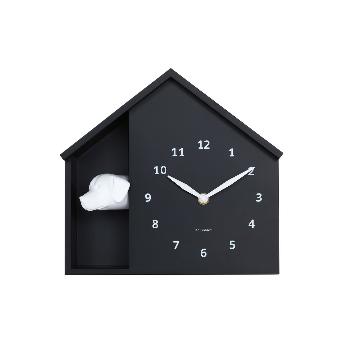 Wanduhr Spähender Hund