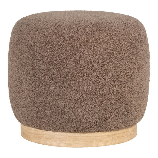 Belfort Pouf – Braun, MDF/Kiefernholz/Schaum/Polyester, 44,5 x 44,5 x 40 cm