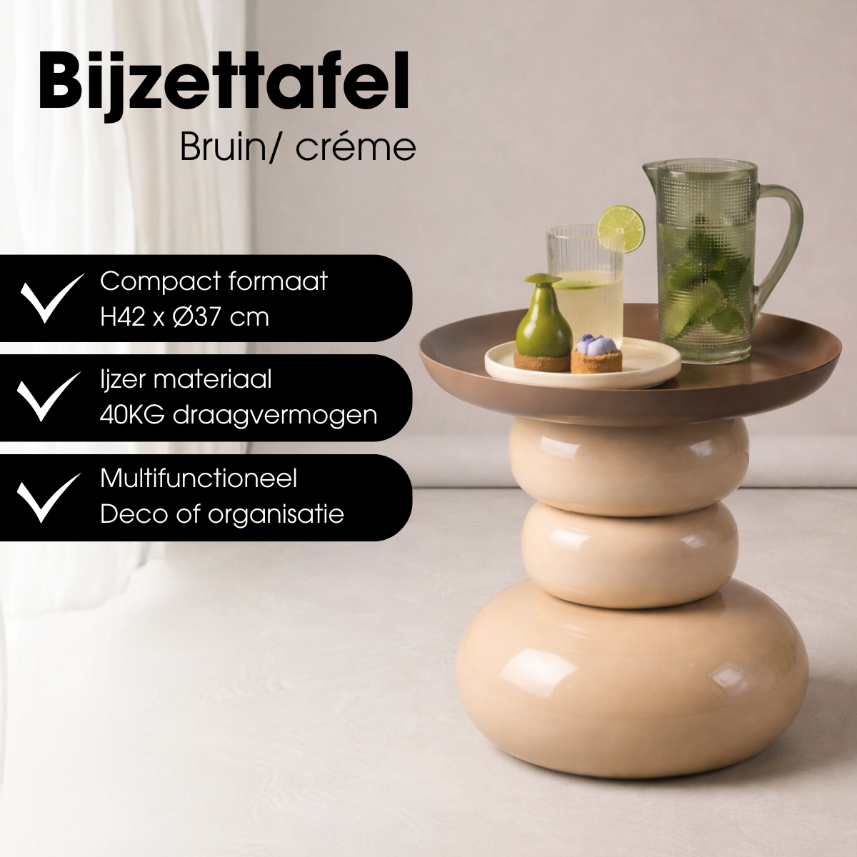 Beistelltisch Zita Creme