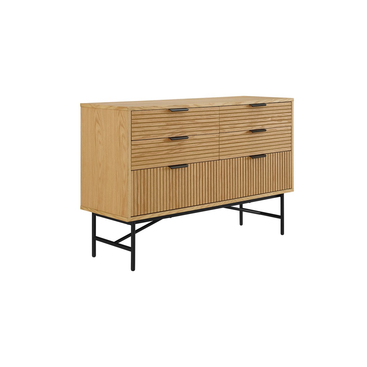 Kommode breit 120 cm Eiche Echtholzfurnier