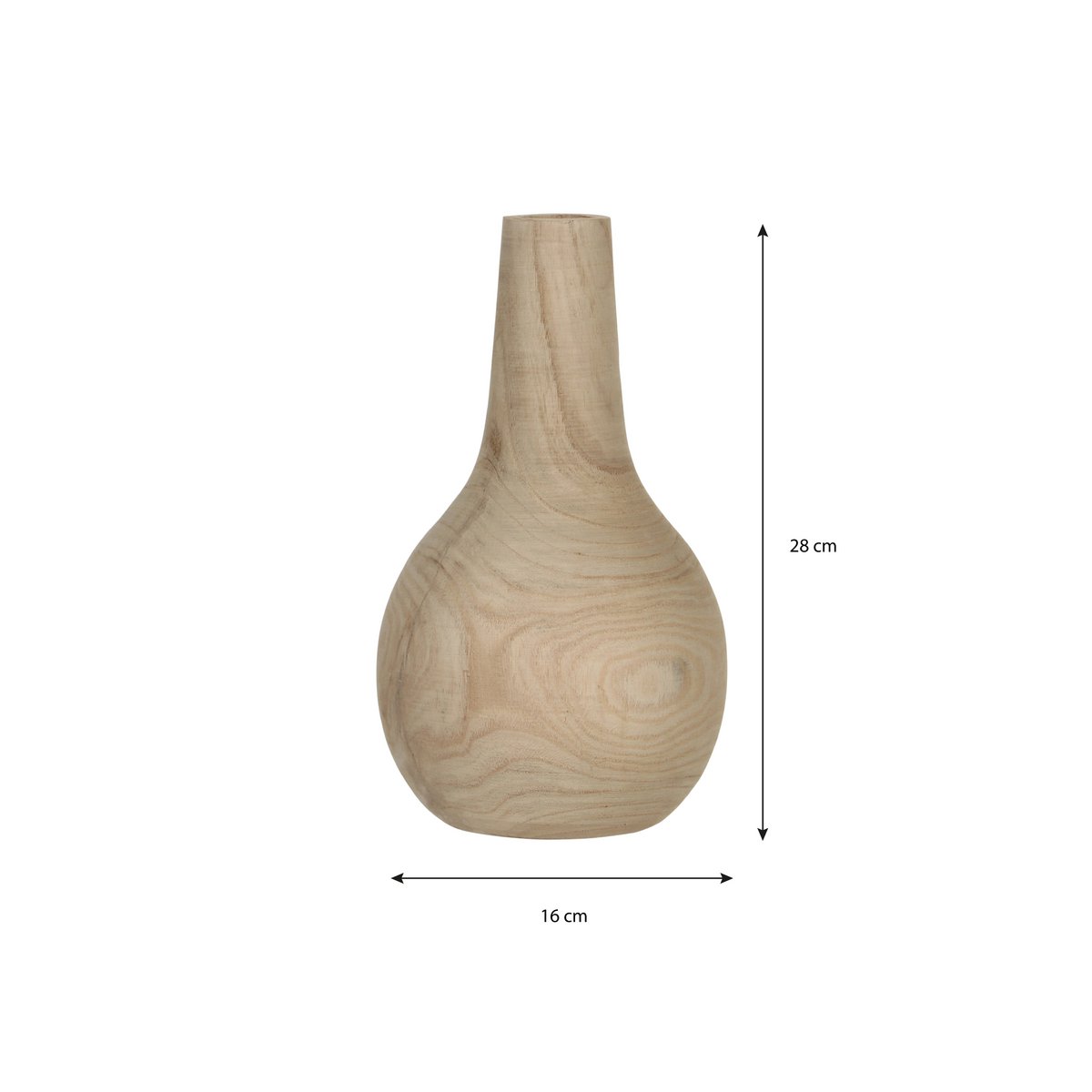 Vase Pia Hellbraun