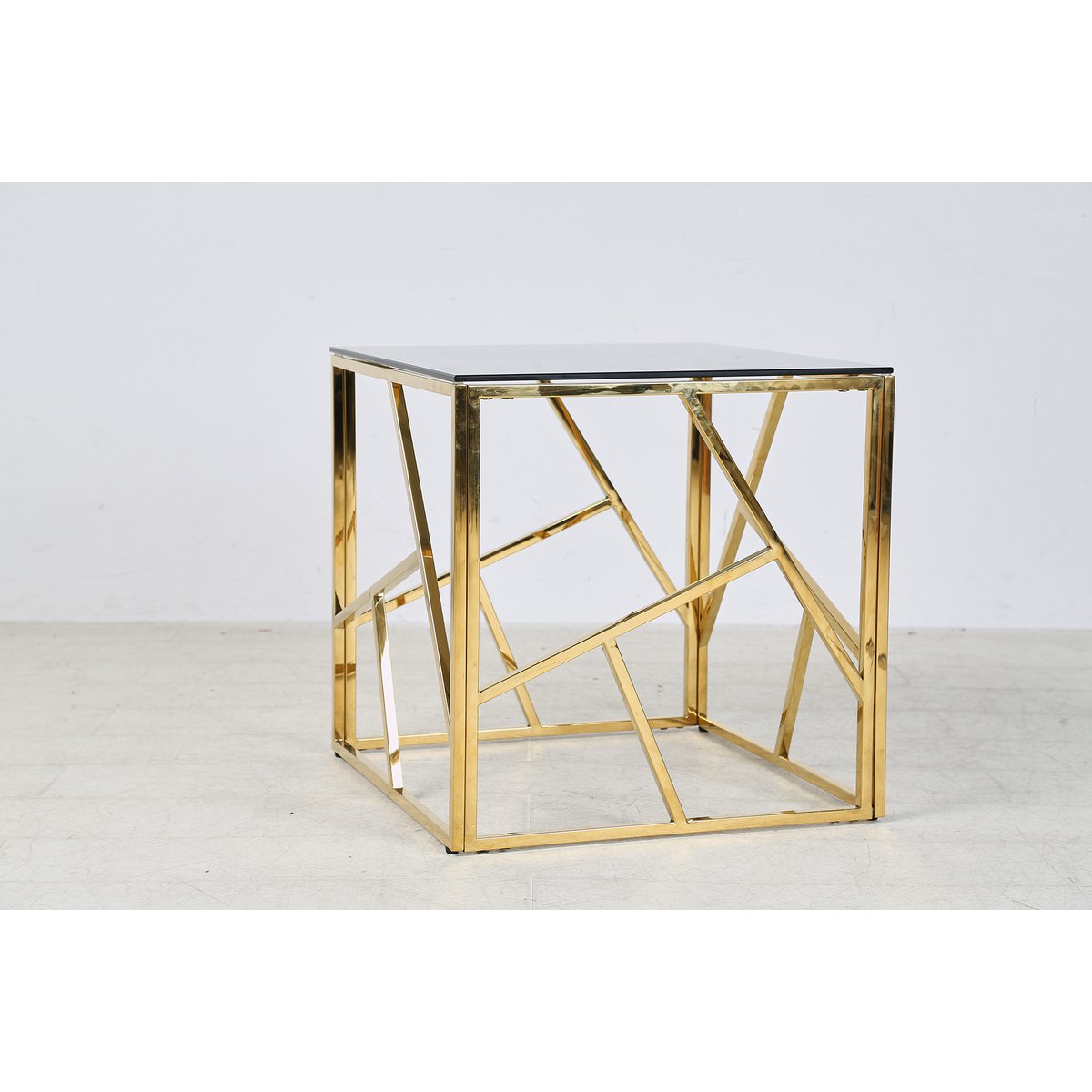 Beistelltisch Gold/Grau 55x55 cm