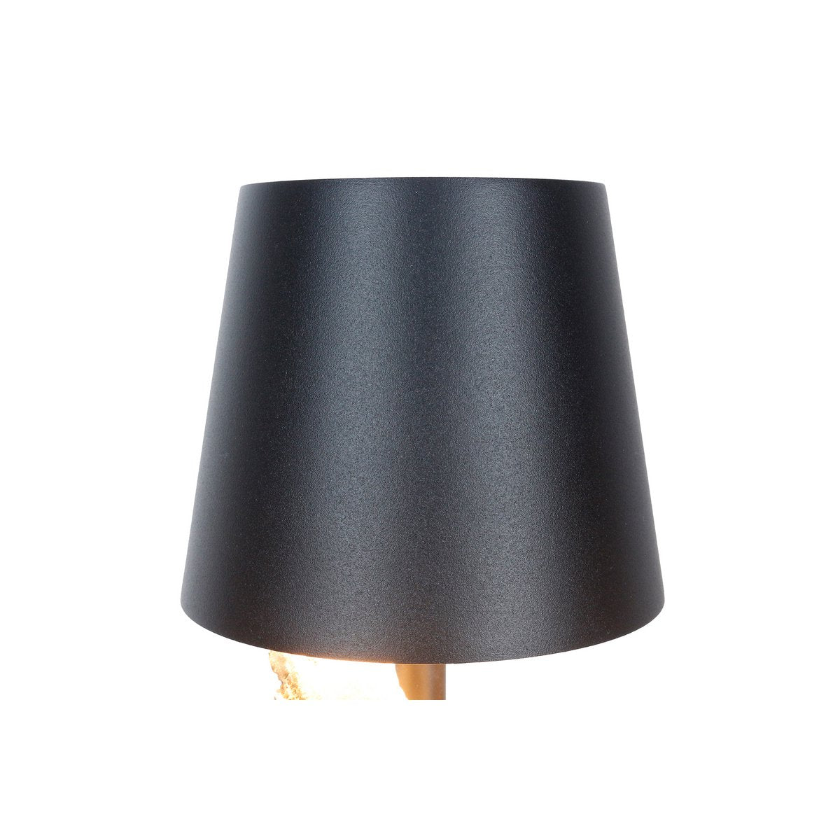 Tischleuchte 29 cm Natur/Schwarz mit LED-Akku