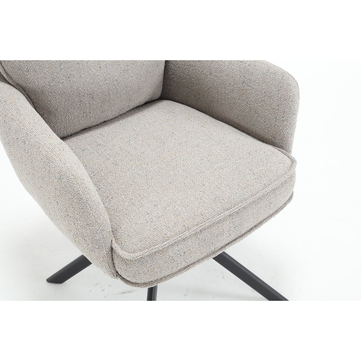 Armchair structural fabric gray