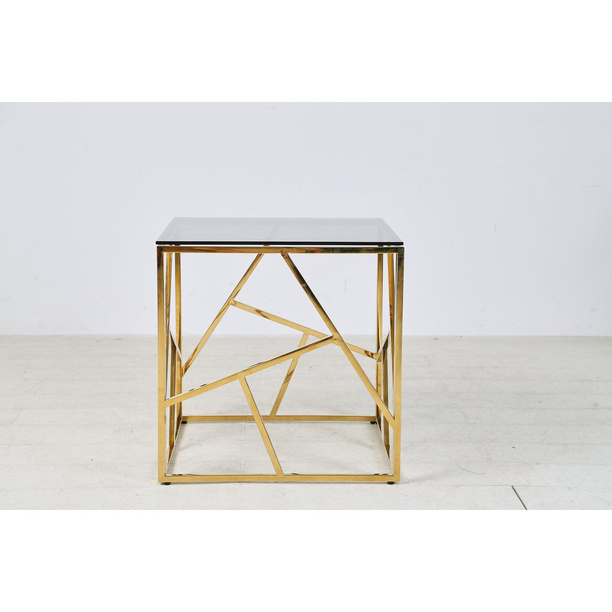 Beistelltisch Gold/Grau 55x55 cm