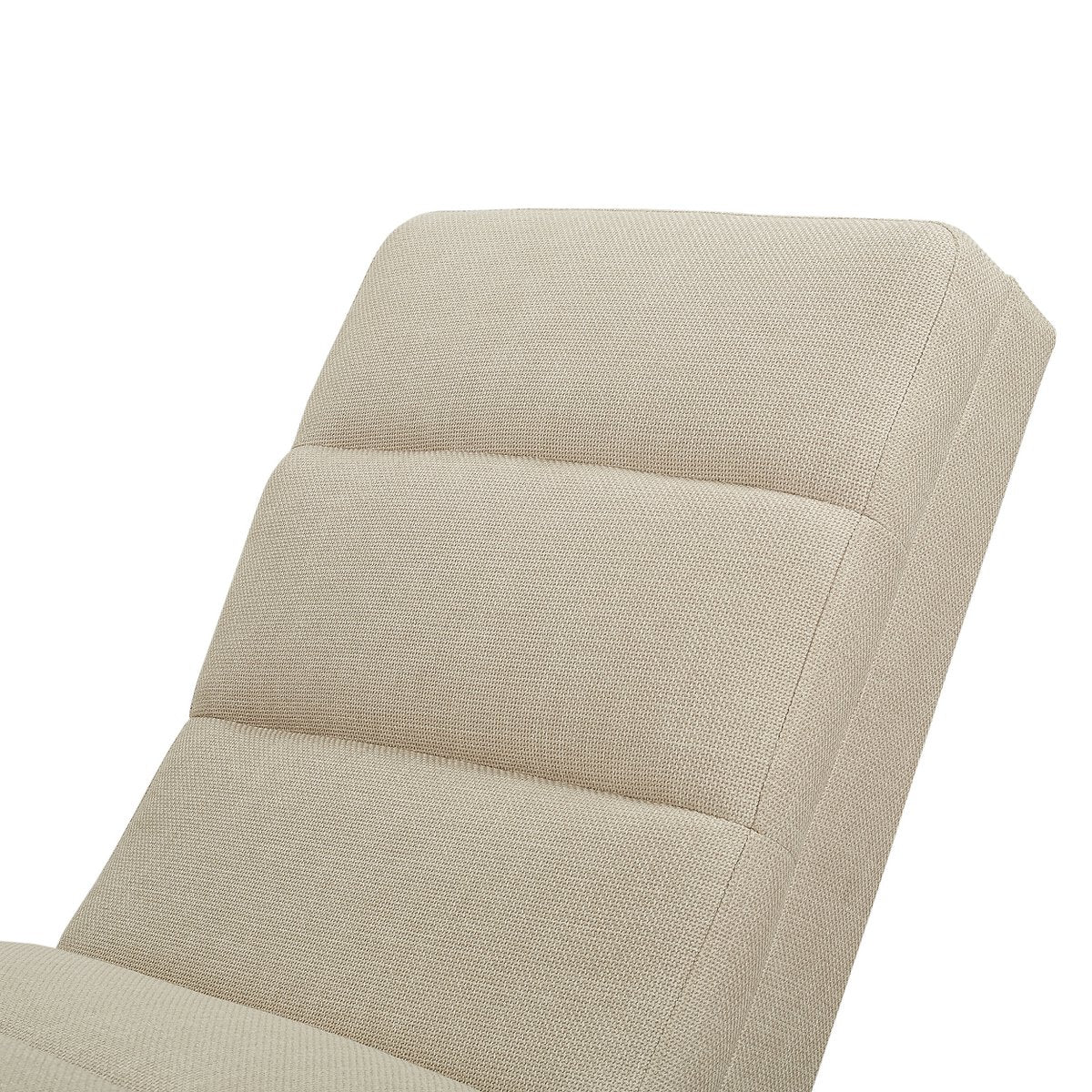 Chaise longue structured fabric beige