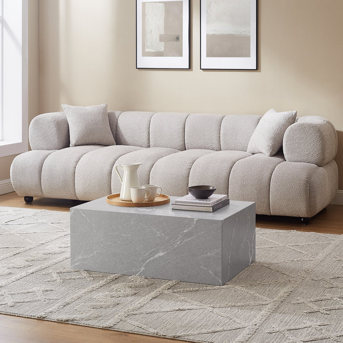 Coffee table gray 90x60 cm