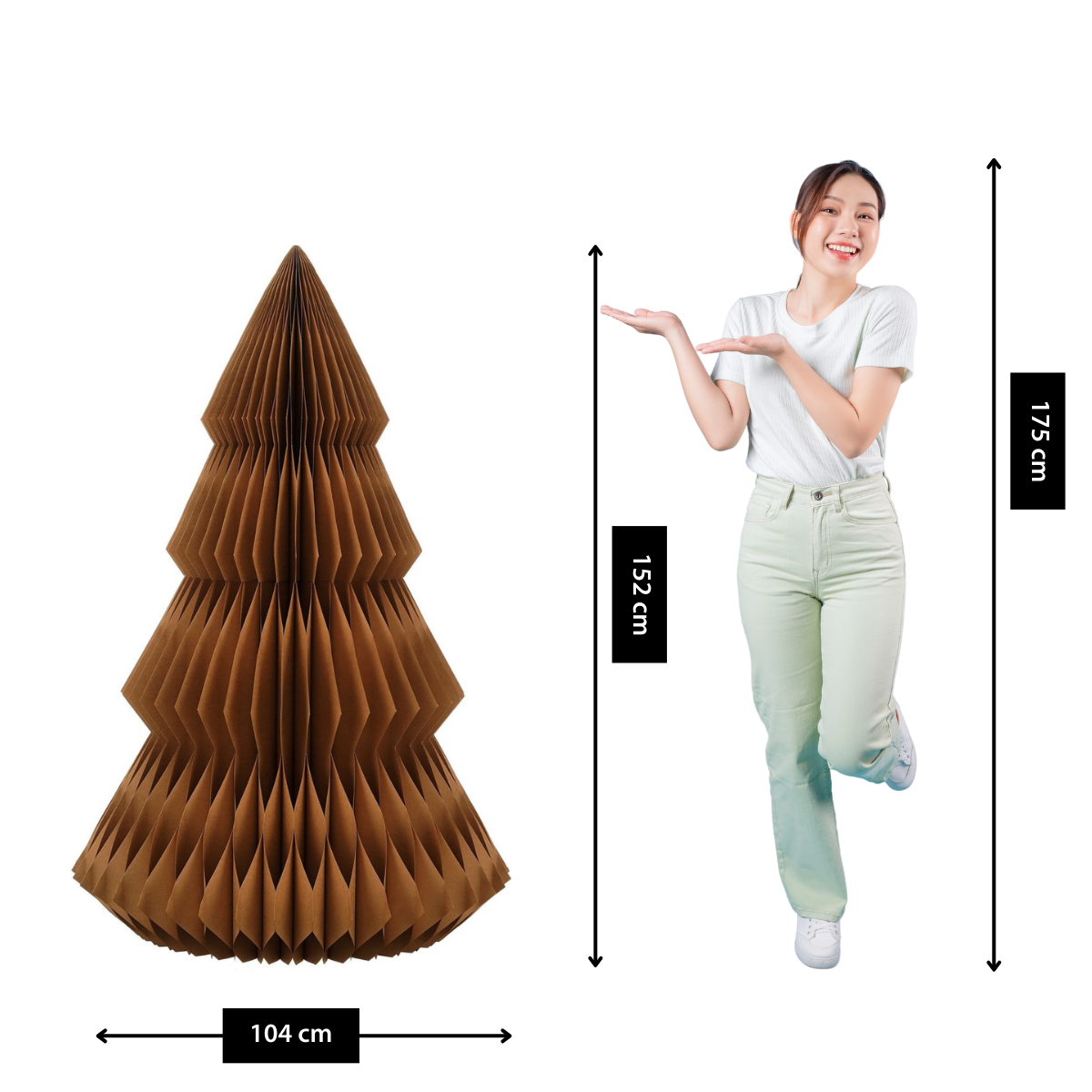 Dekorativer Weihnachtsbaum Braun