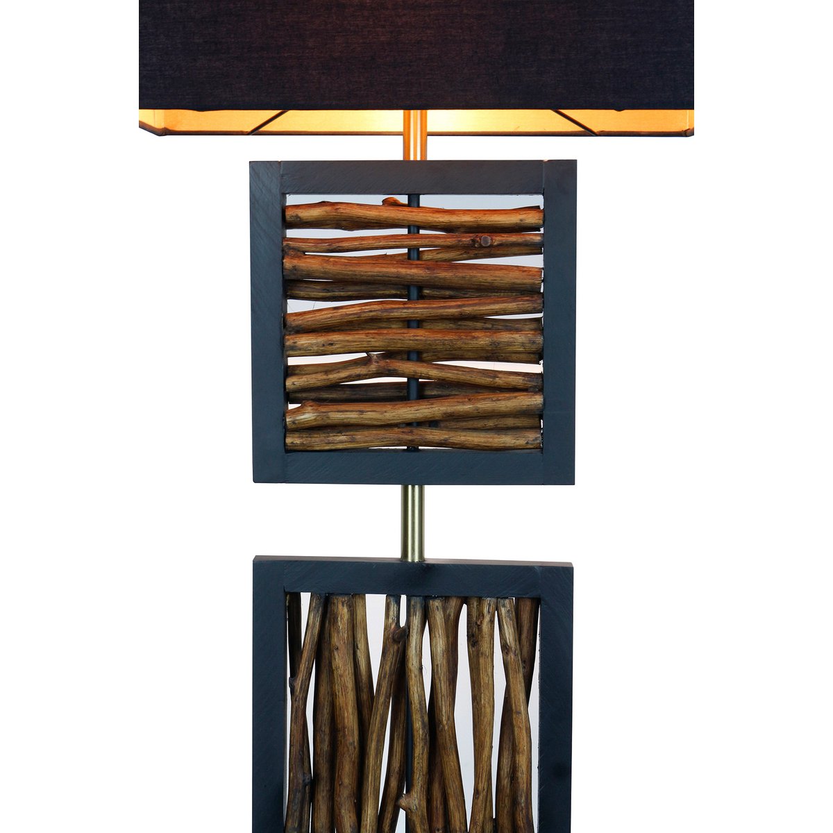 Floor lamp driftwood natural/black 163 cm