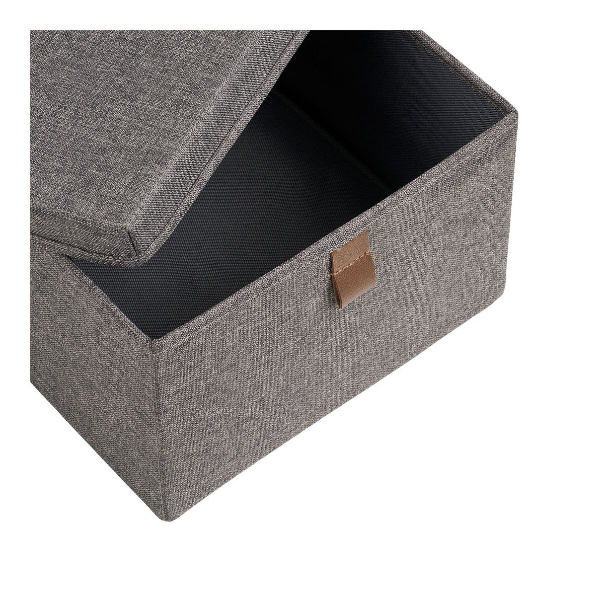 Noto Aufbewahrungsboxen, Textil, dunkelgrau, 3er-Set